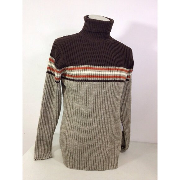 Vintage Bongo Jeans Striped Turtleneck Sweater Grunge Y2K Mens Medium - Picture 3 of 6